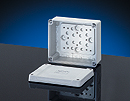 K 8060, Liquid Tight Polystyrene Enclosures (Indoor Installations): Smooth Wall (No Knock-Outs) Dimensions: (W) 5.5"(139) x (H) 4.7"(119) x (D) 2.8"(70), without Terminal Blocks, IP 65